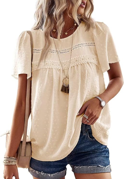 Chemisier Boho Blouse Manches Courtes